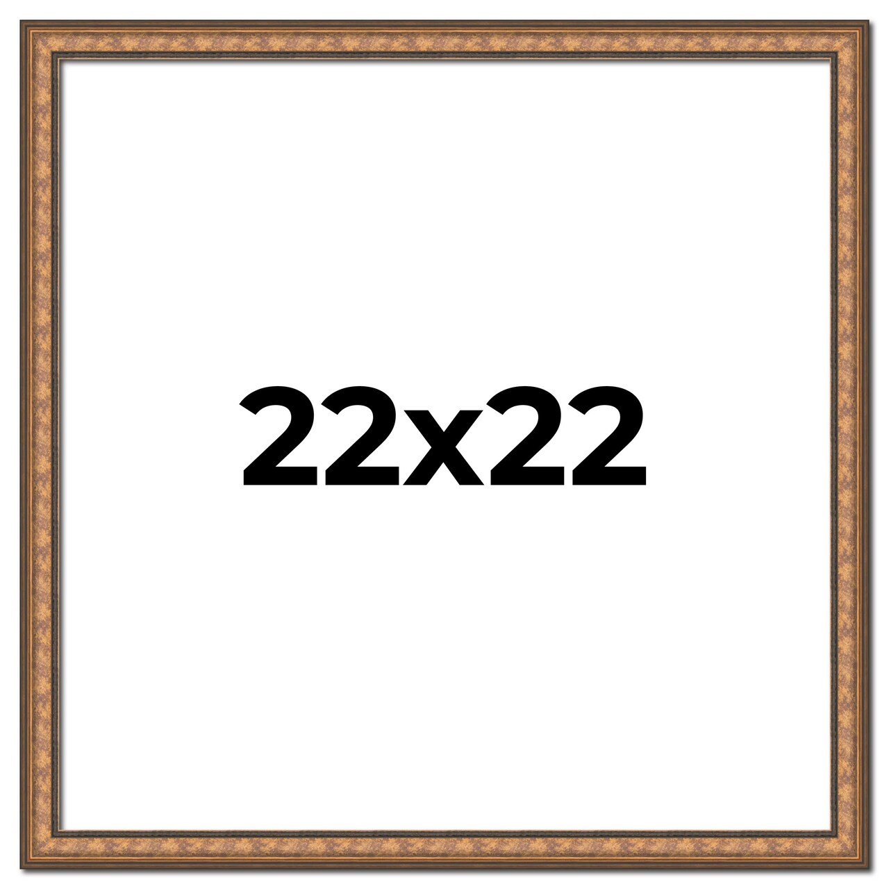Square Slim Profile Gold Picture Frame - UV Acrylic, Foam Board Backing, Hanging Hardware